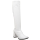 Bottes blanches style vintage talon large