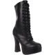 Bottines à lacet coloris noir electra-1020