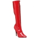 Bottes rouges vernies talon haut travestis