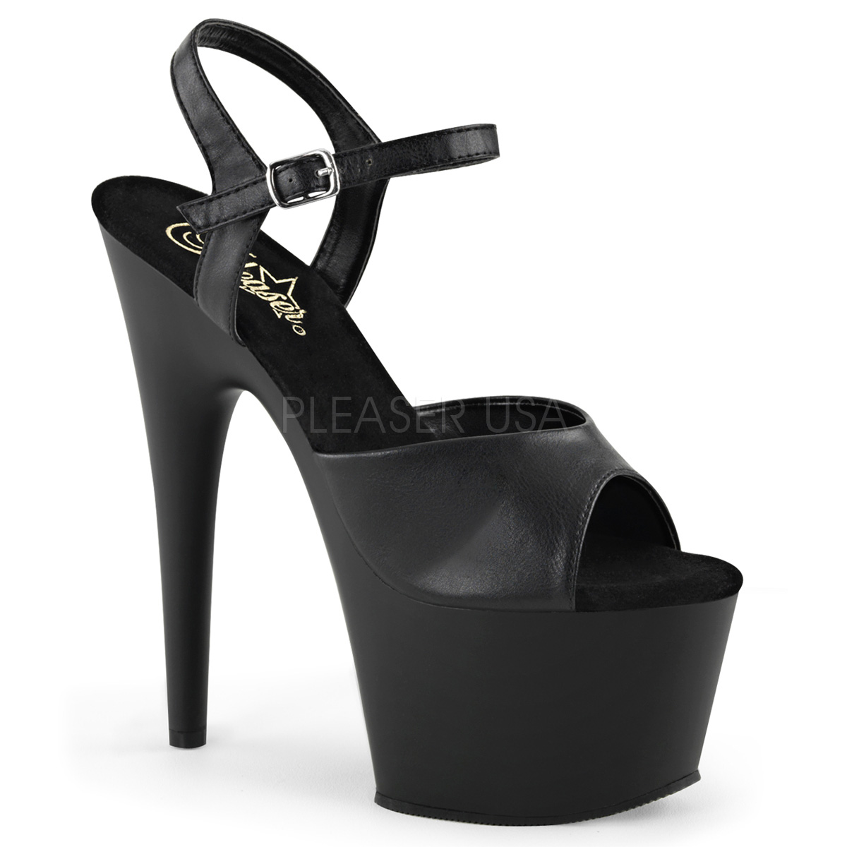 Nu-pied plateforme noir - Pointure : 43 - Pleaser - Modalova