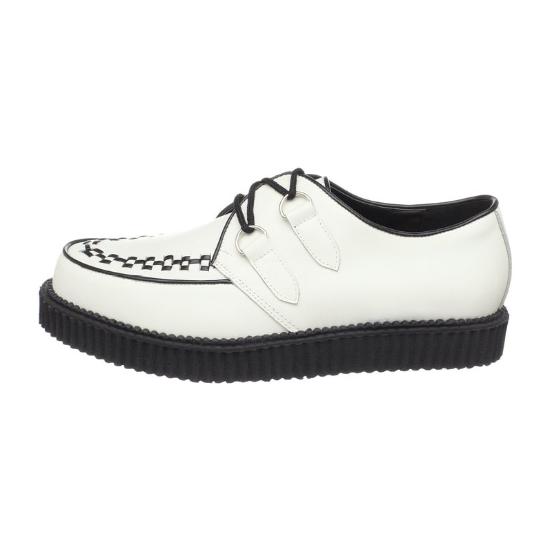 Chaussure homme cuir blanc semelle épaisse creeper