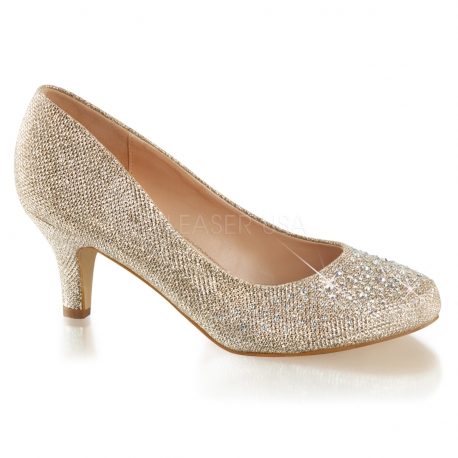 Escarpin habillé petit talon strass dorés doris-06