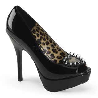 Escarpin fantaisie noir vernis PIXIE-17