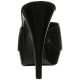 chaussure grande taille mule cuir noir