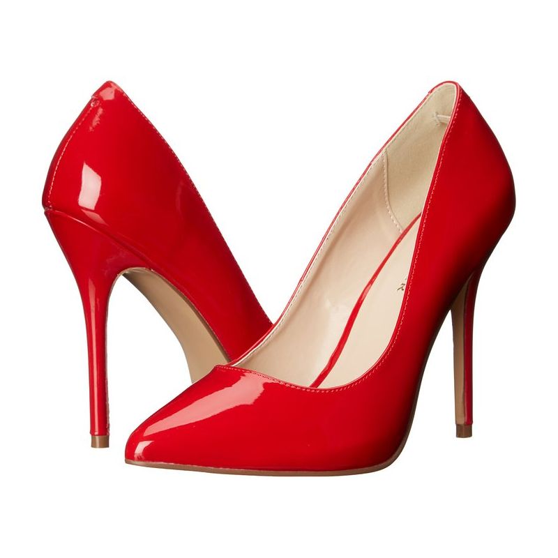 talon aiguille rouge vernis