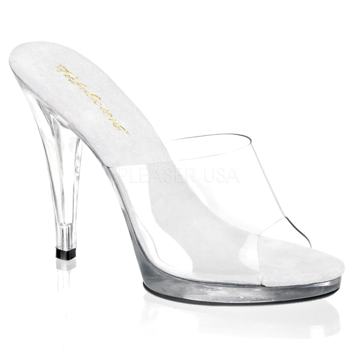 Mule Pole Dance transparente - Pointure : 35 - Pleaser - Modalova