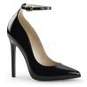 Escarpins vernis noir à lanière