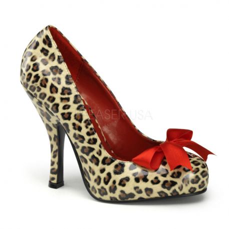 En Chaussures Talon Entonnoir Boutique Léopard Mode PinupEscarpins Ovmn0Nw8