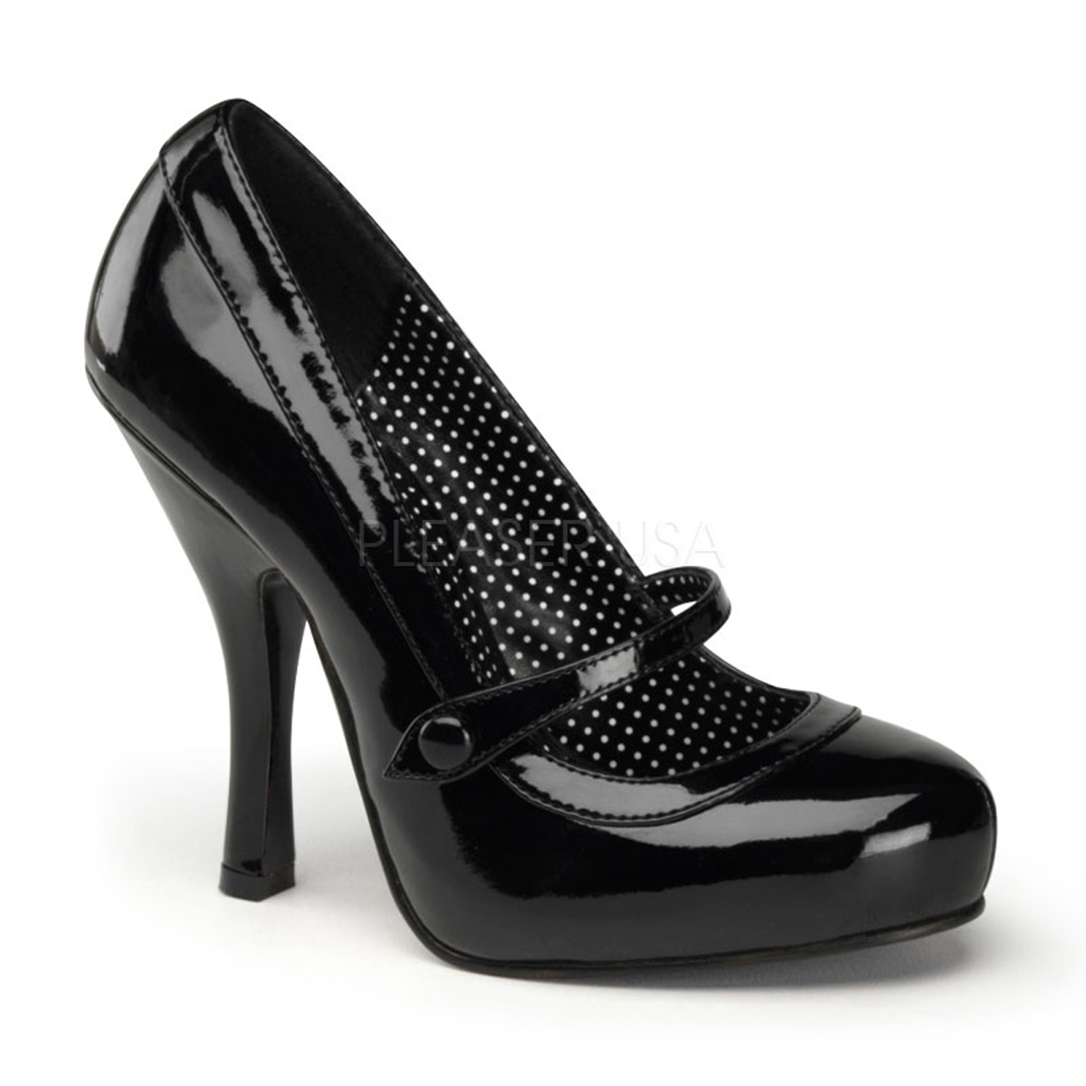 Escarpins noirs vernis style Pin Up - Pointure : 35 - Pinup Couture - Modalova