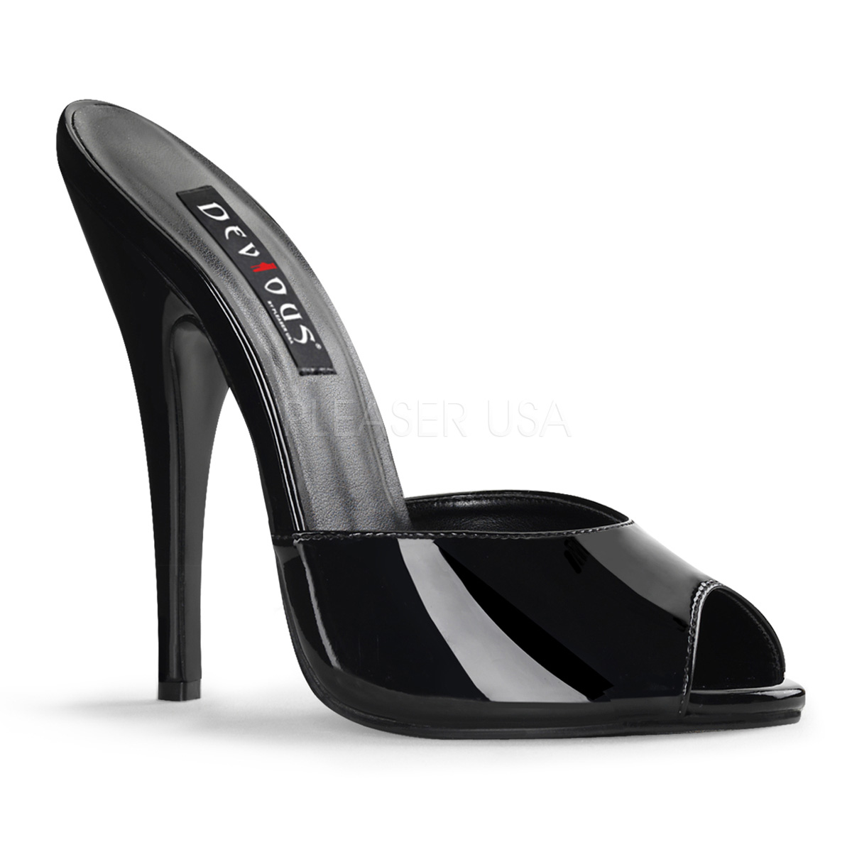 Mules noires vernies - Pointure : 35 - Devious - Modalova