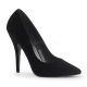 Chaussures escarpins en velours noir talon aiguille SEDUCE-420