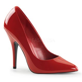 Chaussures escarpins rouges vernis talon aiguille SEDUCE-420
