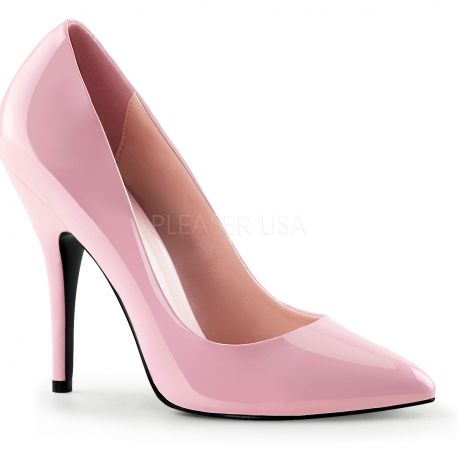 Chaussures escarpins roses vernis talon aiguille SEDUCE-420