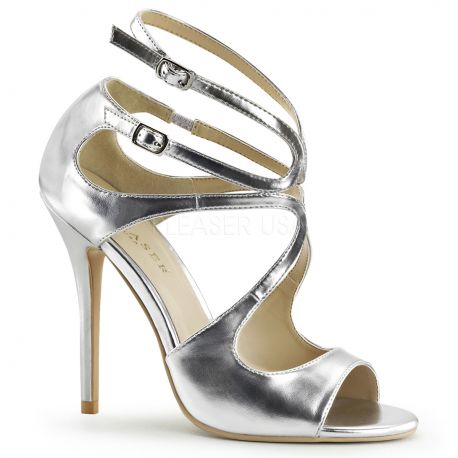 sandale talon aiguille argent