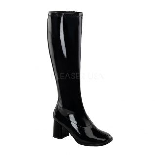 Bottes vernies noires mollets larges