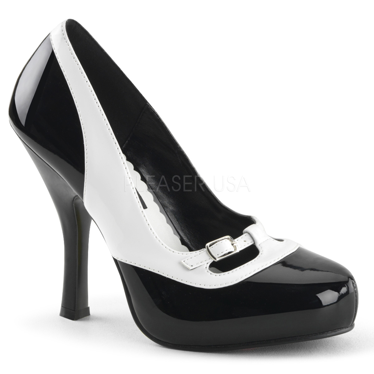 chaussure noire et blanche femme