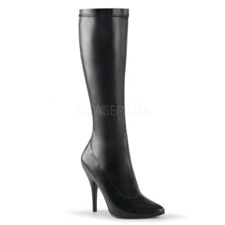 Bottes moulantes noires talon fin seduce-2000