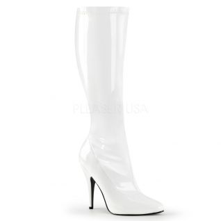 Bottes blanches vernies talon haut seduce-2000