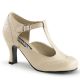 Chaussures à petit talon escarpins d'Orsay coloris caramel flapper-26