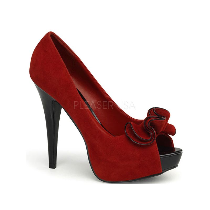 escarpin rouge ouvert