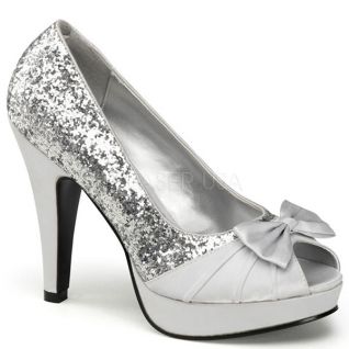 escarpin talon carré pailleté