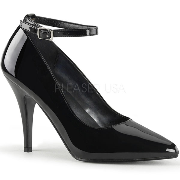 Escarpins noirs vernis bride cheville - Pointure : 35 - Pleaser - Modalova