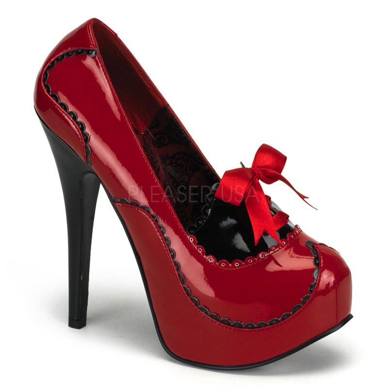 escarpin rouge plateforme