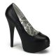 Escarpins Burlesques Noirs Mat Talon Haut TEEZE-06