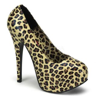 Chaussures en léopard escarpins vernis talon haut plateforme teeze-35