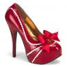 Escarpins rouges et blancs vernis