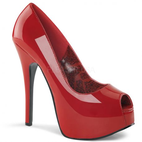 escarpin rouge plateforme