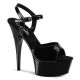 Sandales féminines à brides cheville coloris noir vernis talon captiva-609