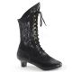 Bottines en dentelle noire style rétro dame-115