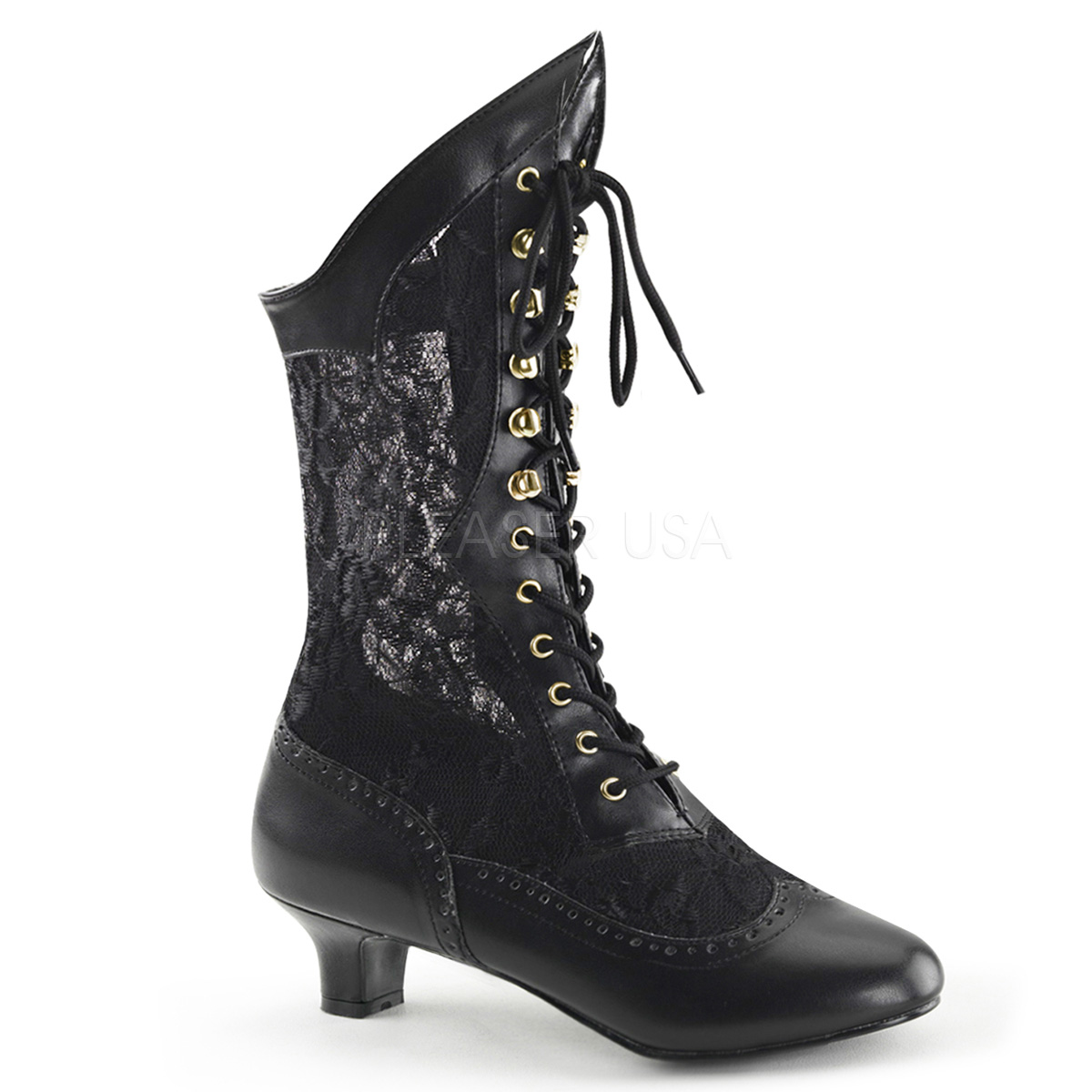Bottines en dentelle noire style rétro - Pointure : 36 - Funtasma - Modalova