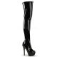 Cuissardes plateformes noires vernies kiss-3000