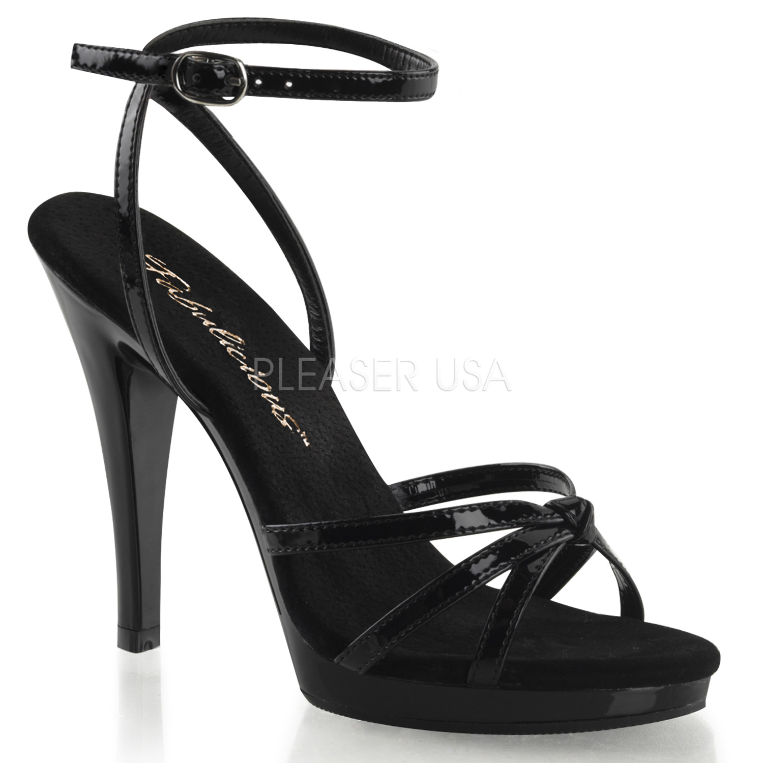 Sandales noires bride croisée - Pointure : 48 - Fabulicious - Modalova