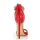 chaussure sandale travestie rouge vernie