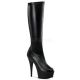 Bottes Noires Mat Talon Haut et Plateforme DELIGHT-2000