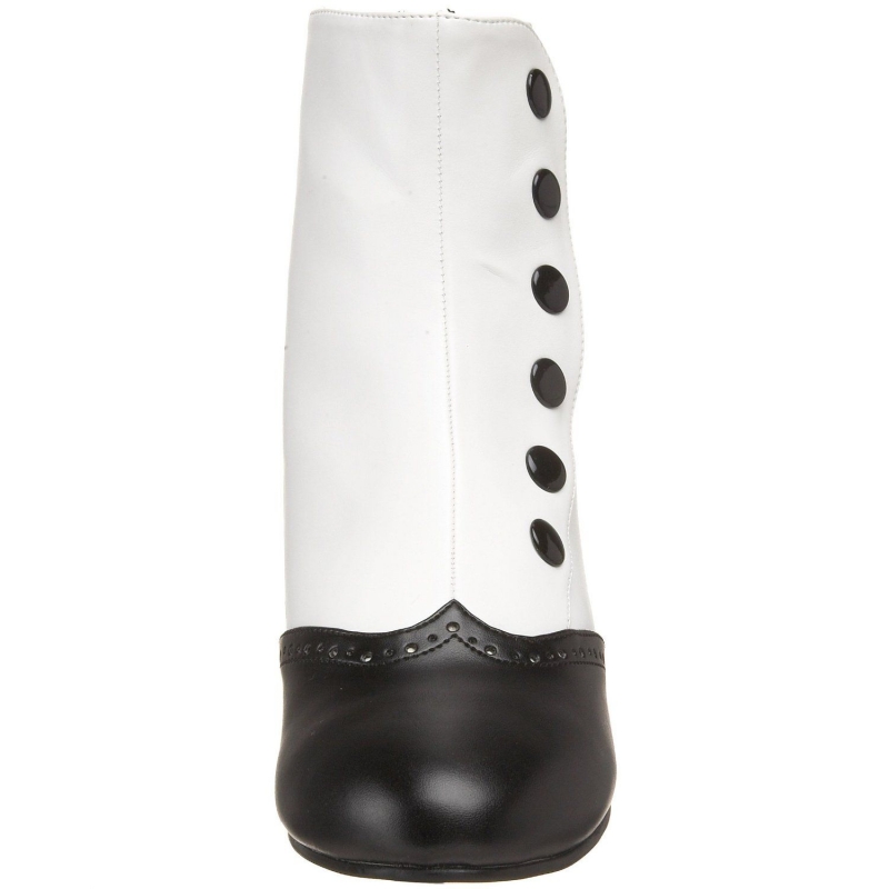 Bottines noires et blanches on sale