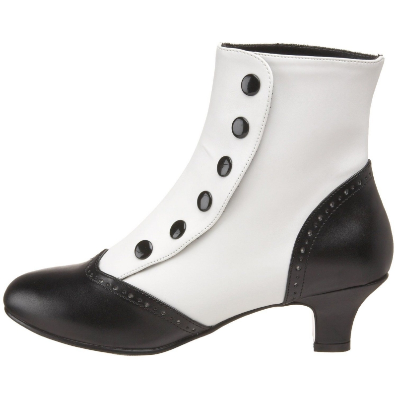 Bottines noires et blanches on sale