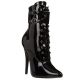 Bottines noires vernies talon extrême dominatrices