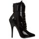 Bottines noires vernies talon extrême maitresse