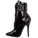 Bottines noires vernies talon extrême travestis