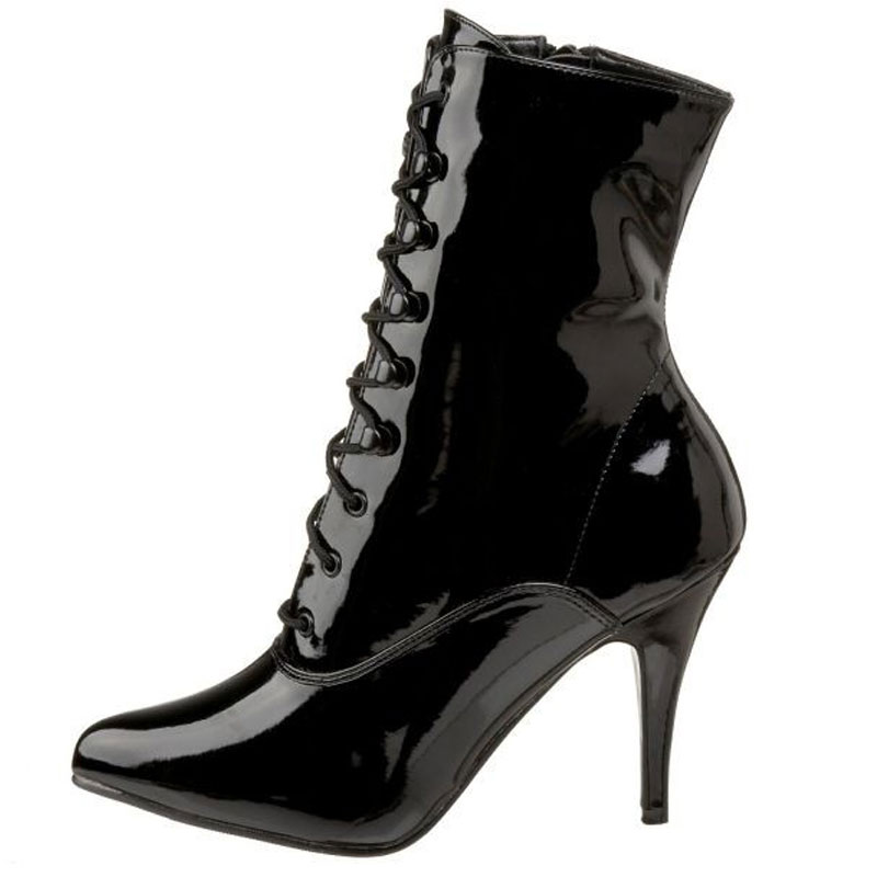 bottine a talon vernis