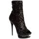 Bottines ouvertes paillettes noires blondie-r-1008