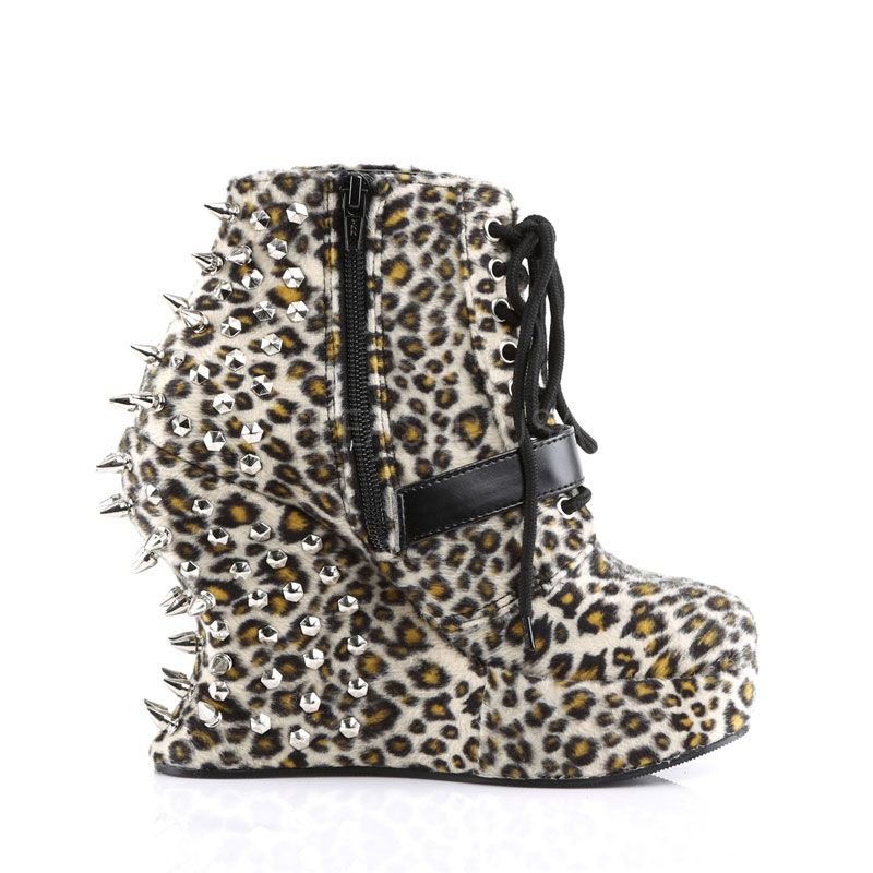 bottine plate leopard