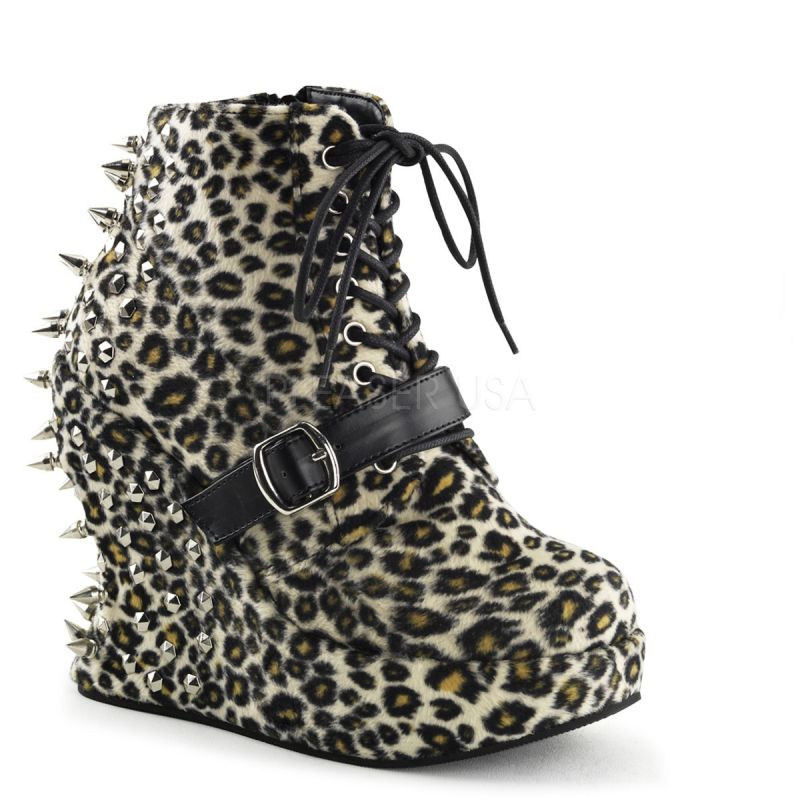 boots léopard femme