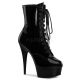 Bottines noires vernies talon haut