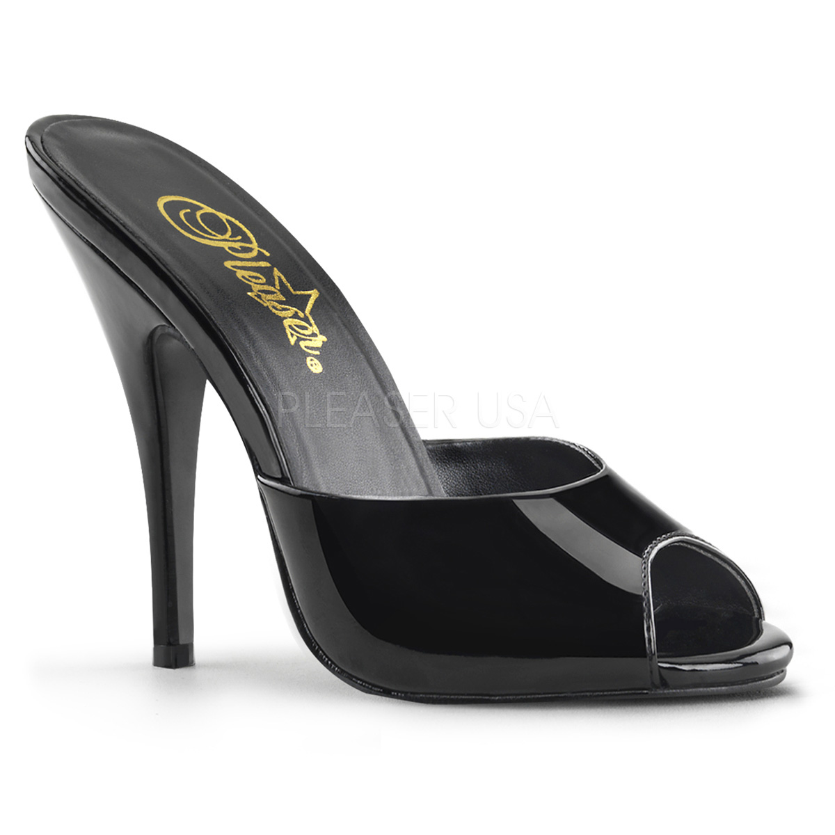 Mules noires vernies - Pointure : 35 - Pleaser - Modalova