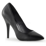 Escarpins en cuir noir talon aiguille